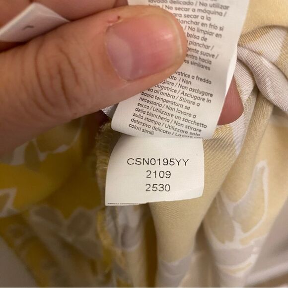 Cupshe Amelie Floral Tie Back Slip‎ Dress yellow floral sun rayon Large - Picture 13 of 13